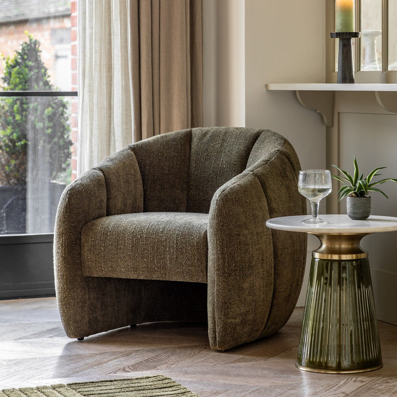 Larkin Accent Chair Moss Gren lifestyle