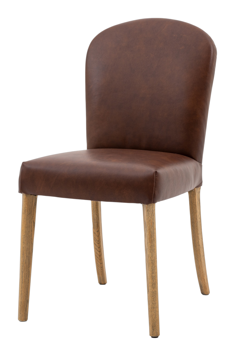Archer Dining Chair Brown Leather