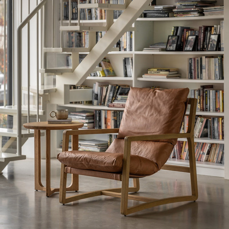 Helios Accent Chair Vintage Brown Leather lifestyle