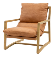 Helios Accent Chair Vintage Brown Leather