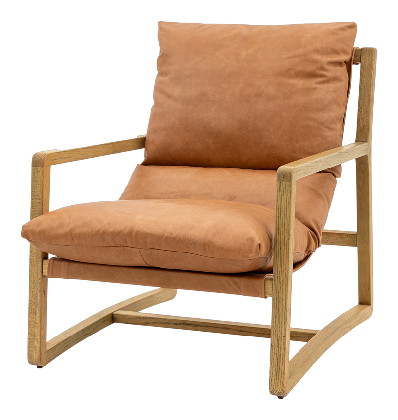 Helios Accent Chair Vintage Brown Leather
