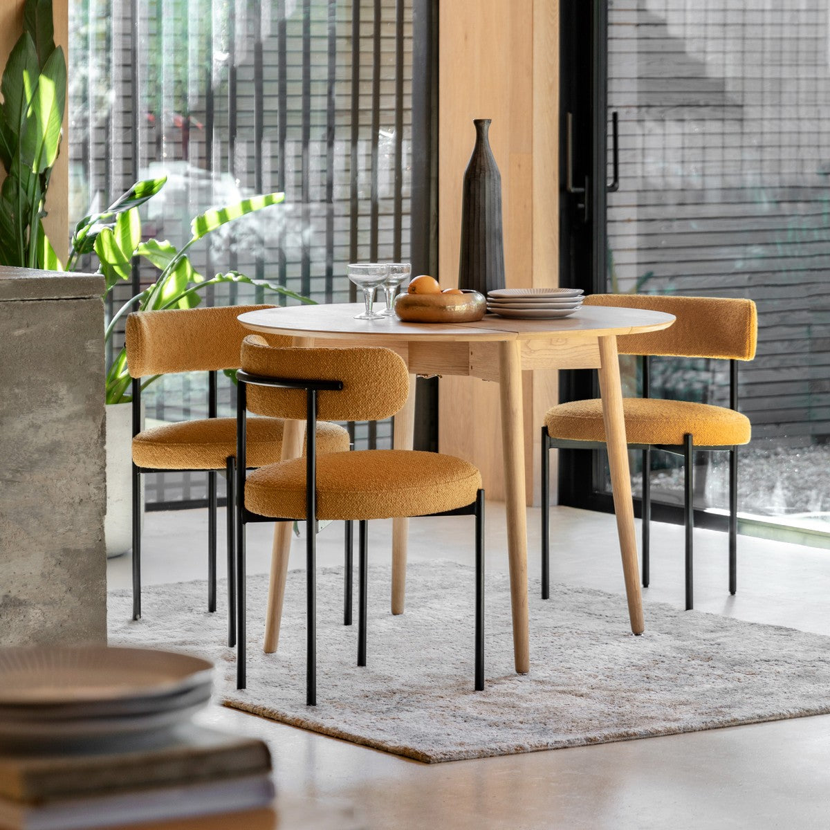 Tudor Dining Table (Folding) Natural lifestyle