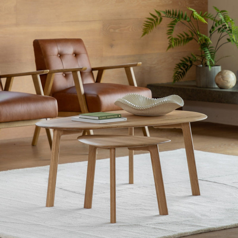 Seville Nest of Tables Oak lifestyle