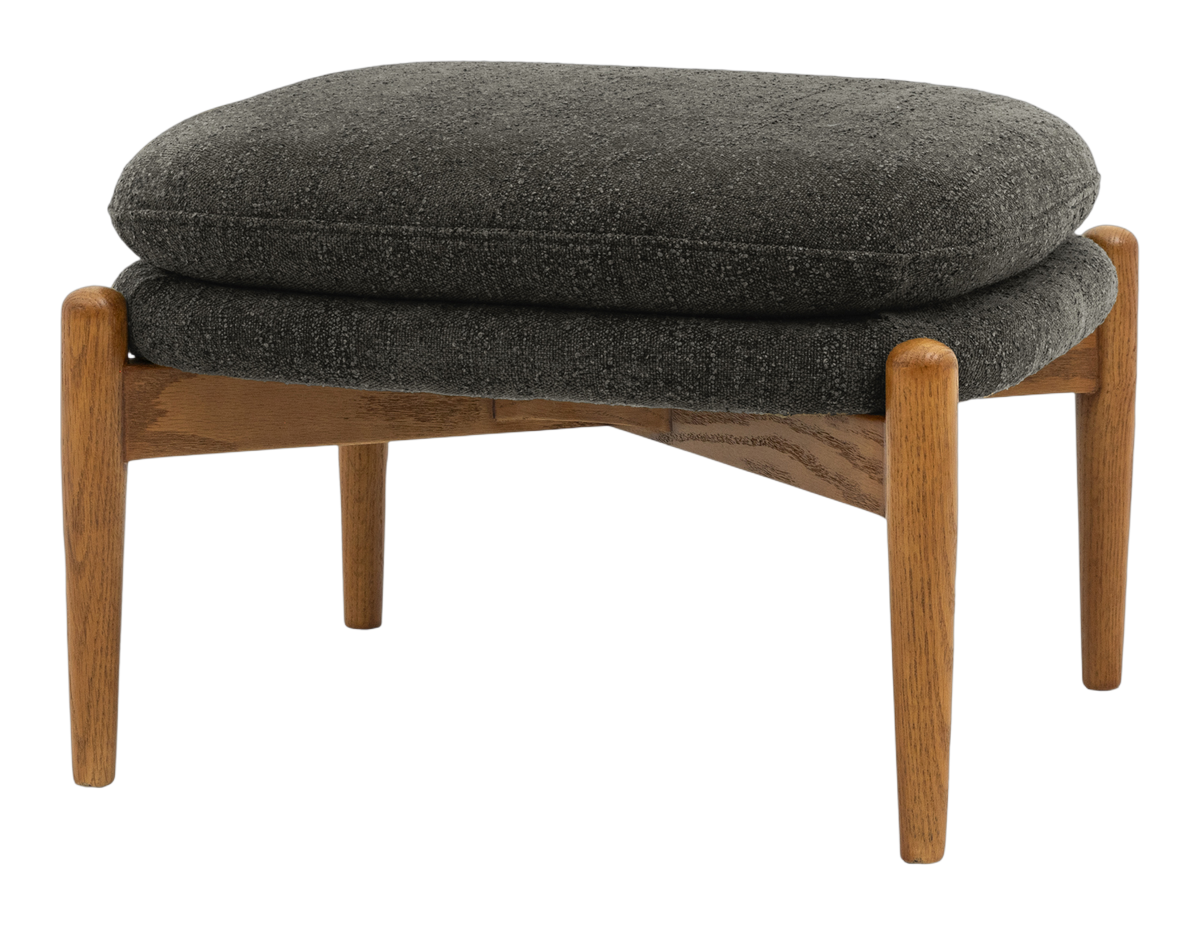 Apollo Footstool Charcoal Boucle