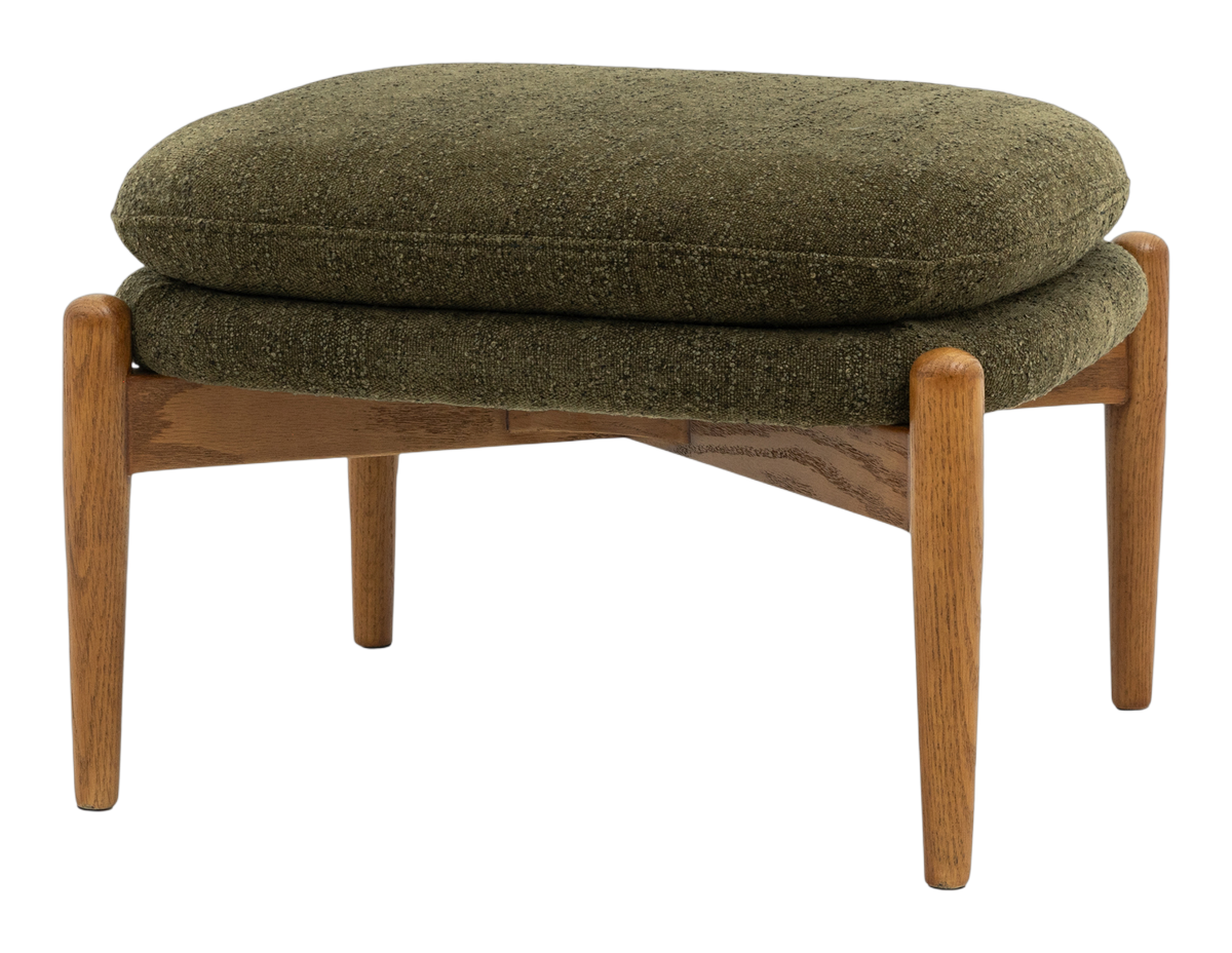 Apollo Footstool Green Boucle