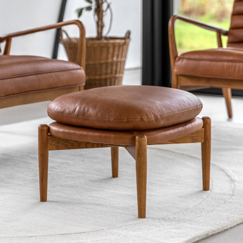 Apollo Footstool Antique Brown lifestyle
