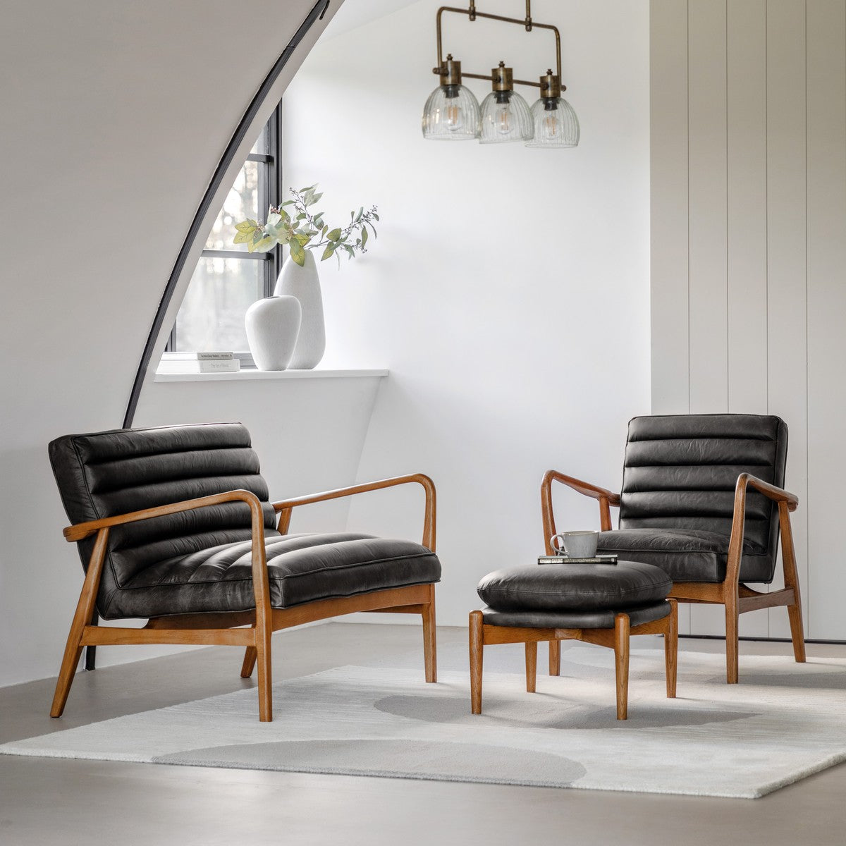 Apollo Footstool Antique Ebony lifestyle