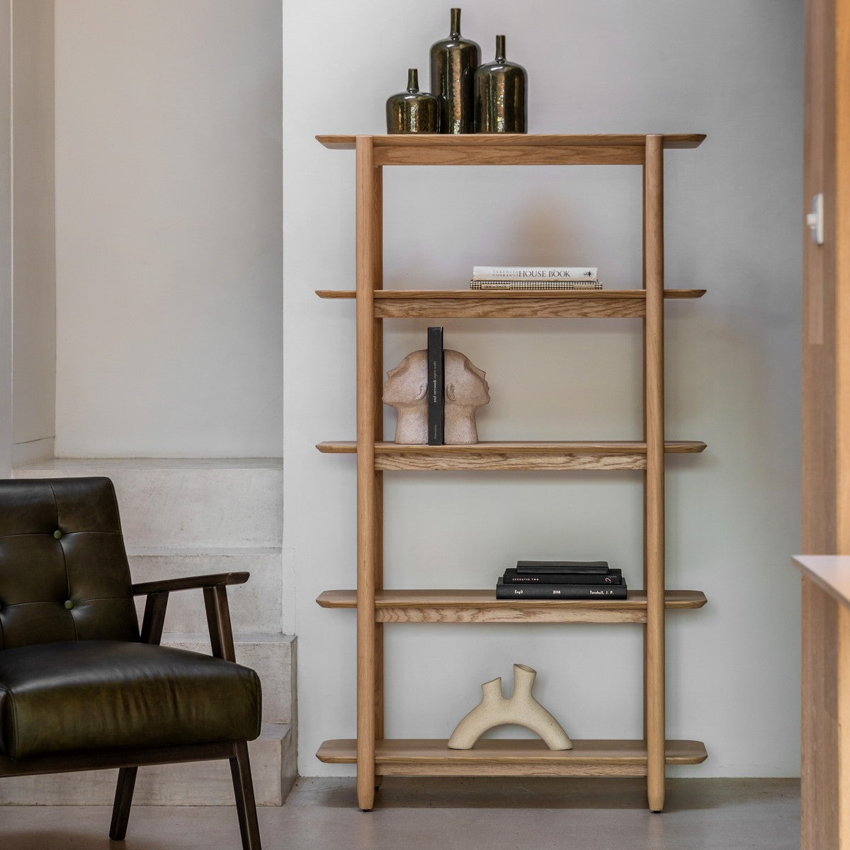 Tudor Display Unit (Tall) Natural lifestyle