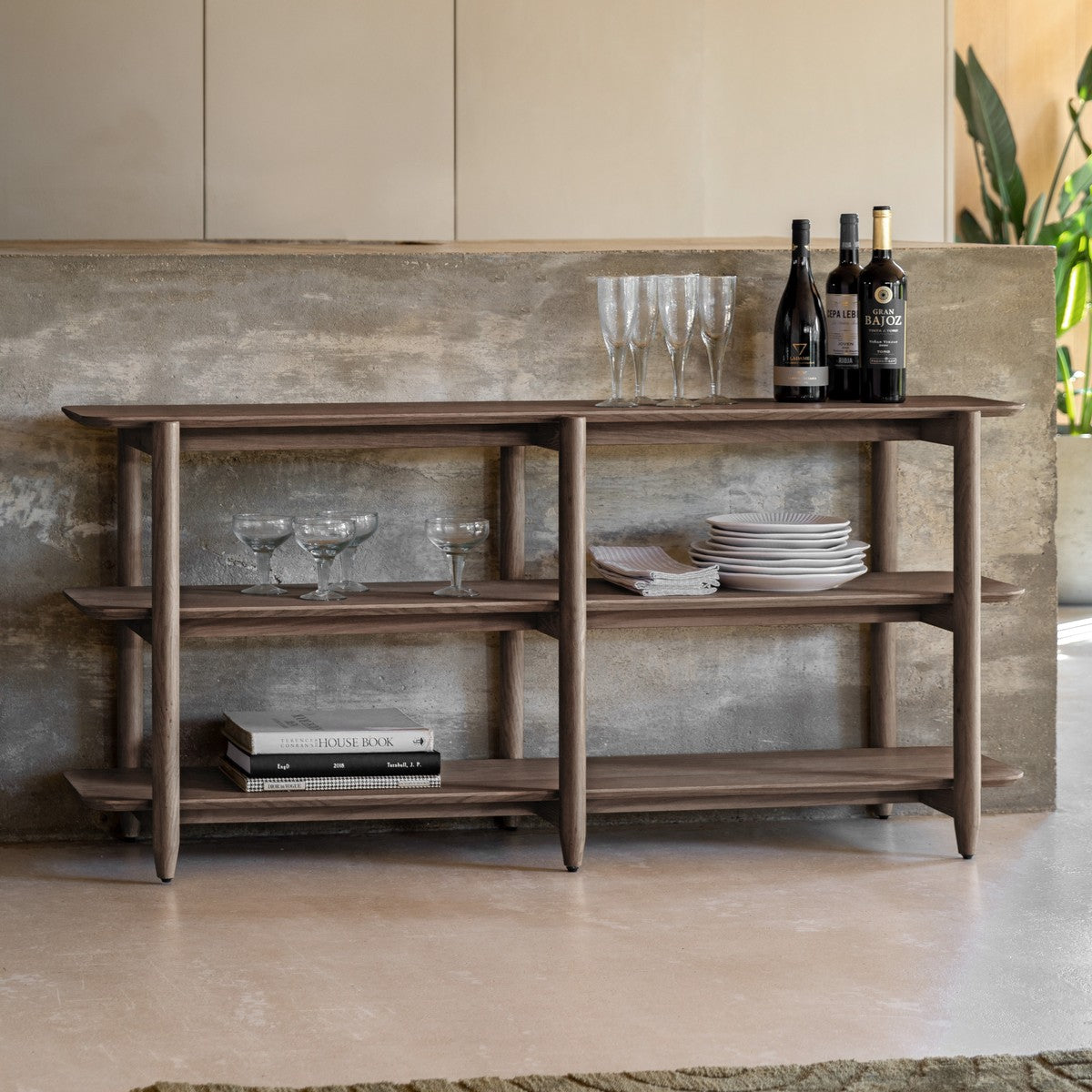 Tudor Display Unit (Wide) Smoked lifestyle