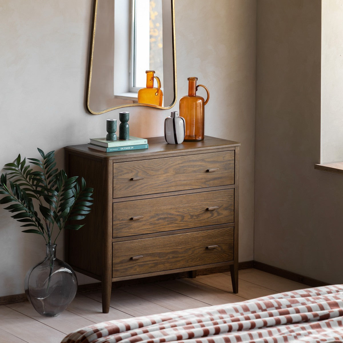Canvas Chest of Drawers Walnut lifestyle