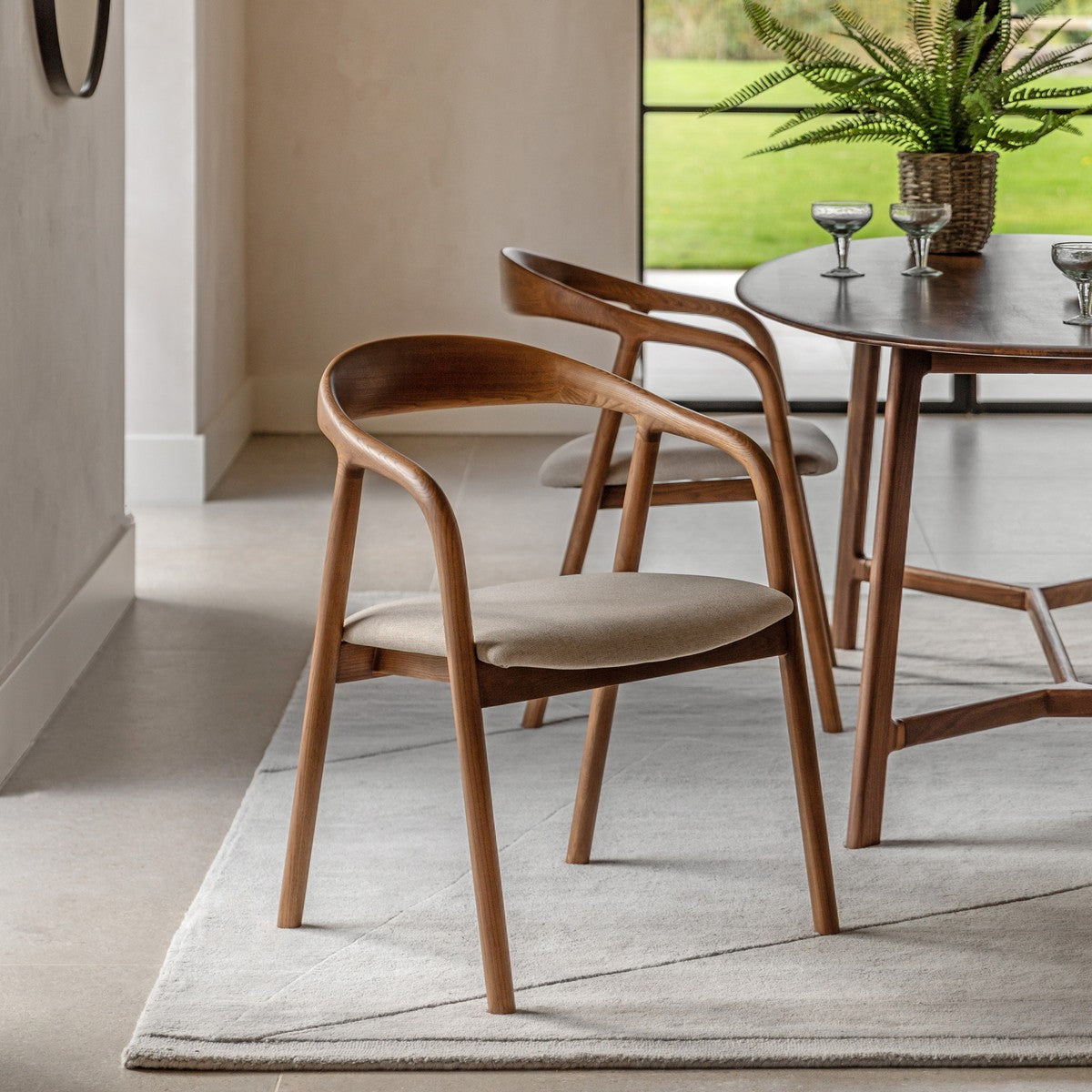 Seville Dining Chair Walnut lifestyle