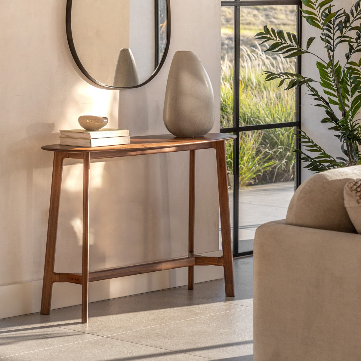 Picasso Console Table Walnut lifestyle