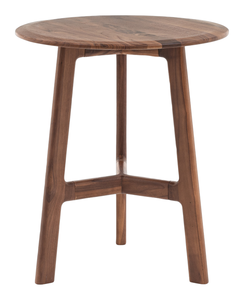 Picasso Round Side Table Walnut