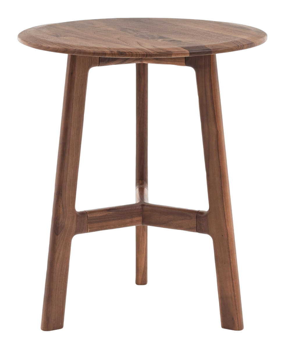 Picasso Round Side Table Walnut