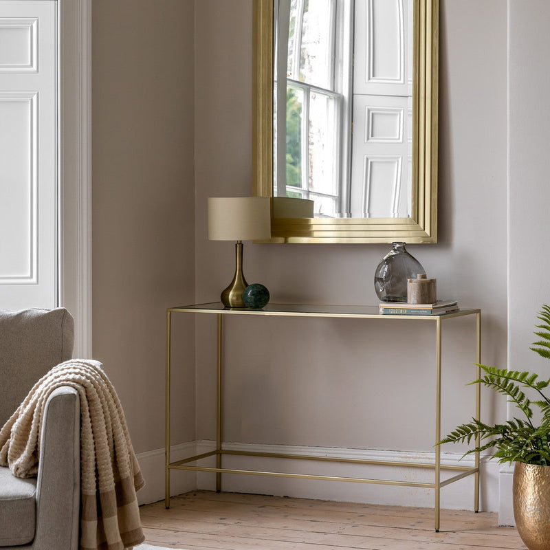 Ruskin Console Table Champagne lifestyle