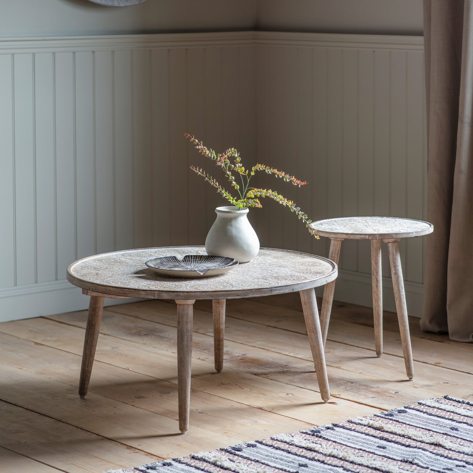 Maharaja Coffee Table Natural White lifestyle