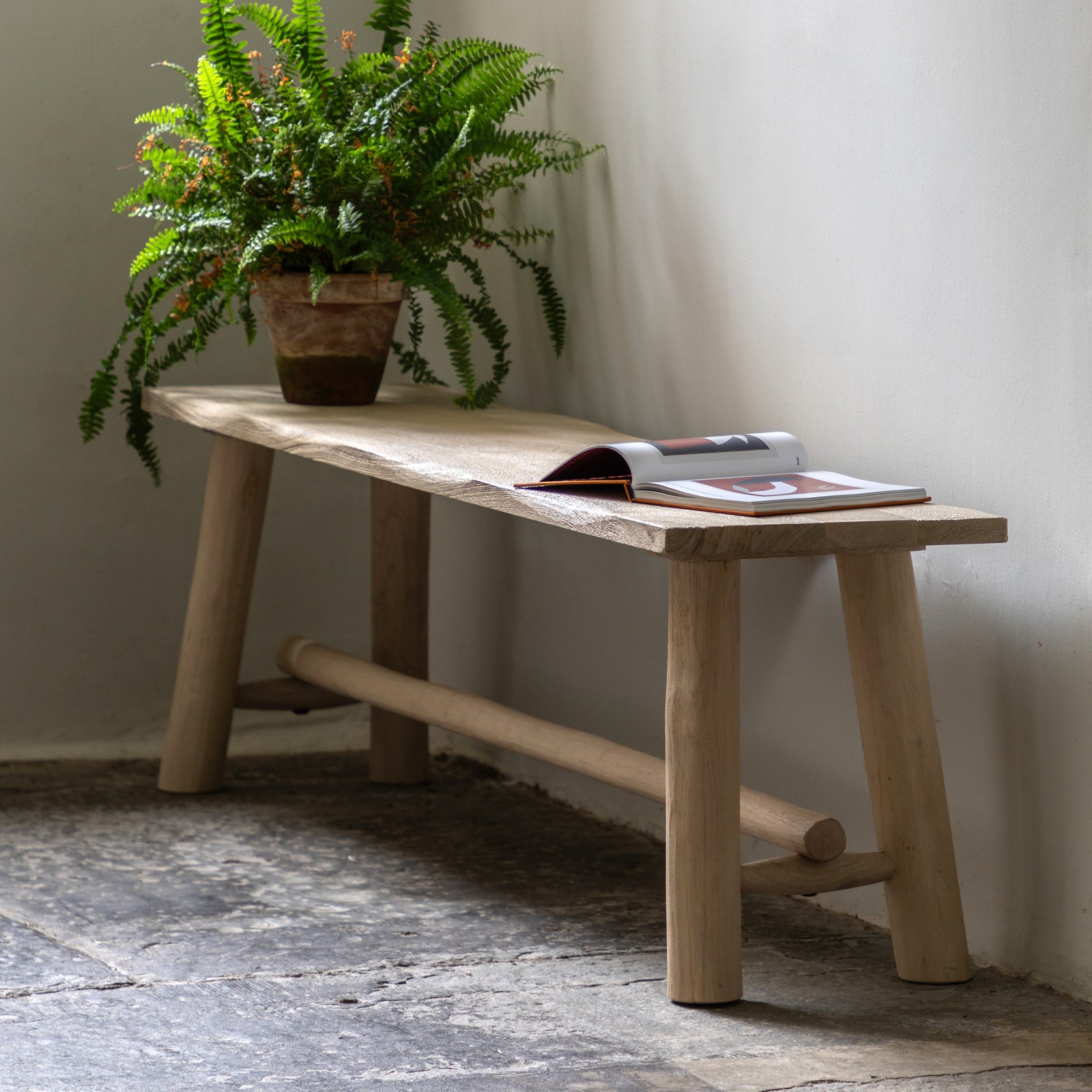Prairie Bench Natural Rustic lifestyle