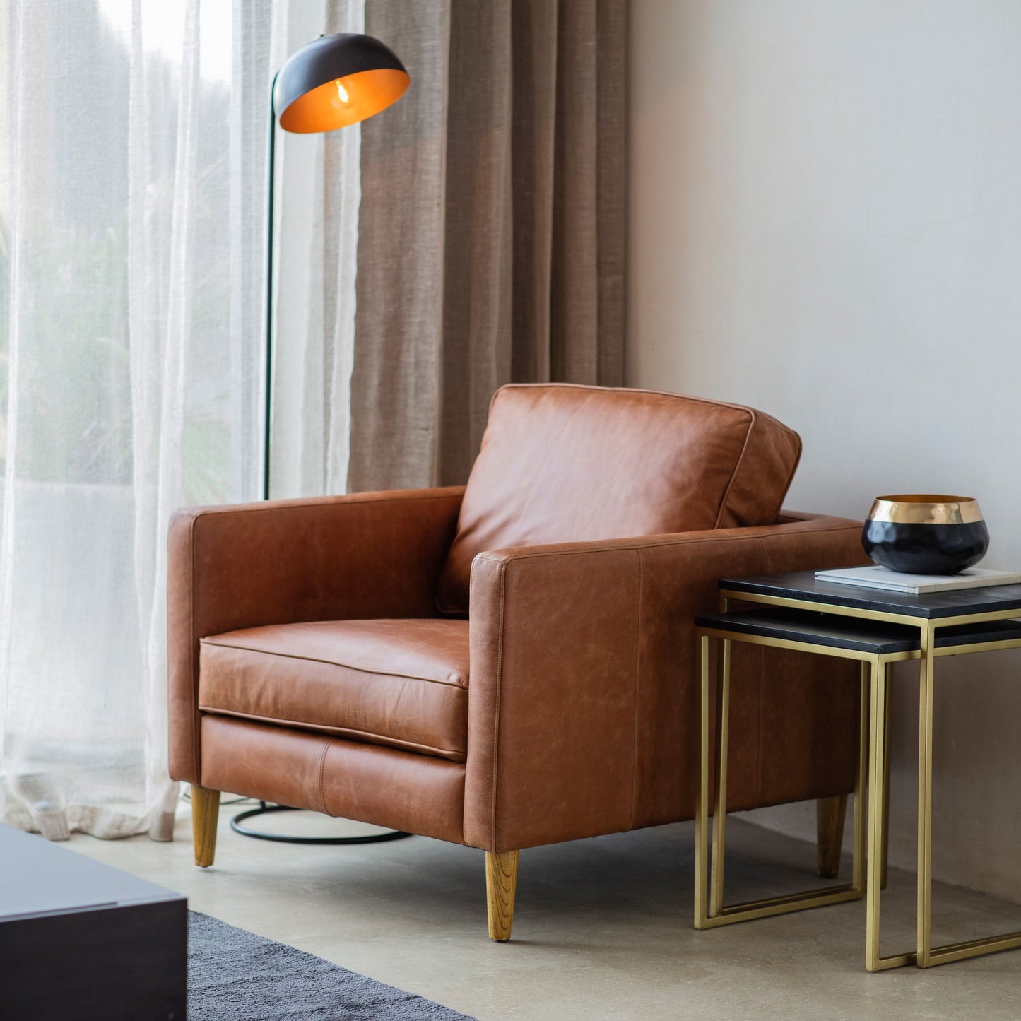 Osborne Armchair Vintage Brown Leather Gallery Direct Homebound