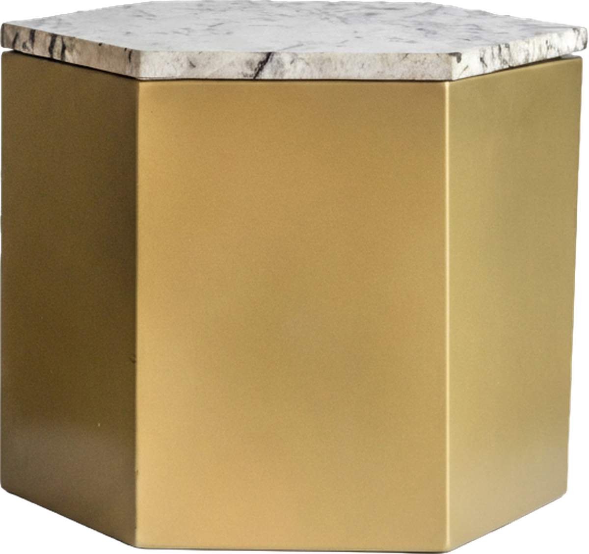 Limone Side Table Gold / White
