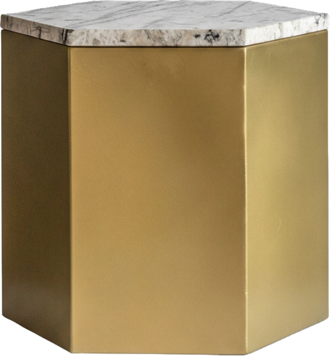 Limone Side Table Gold / White