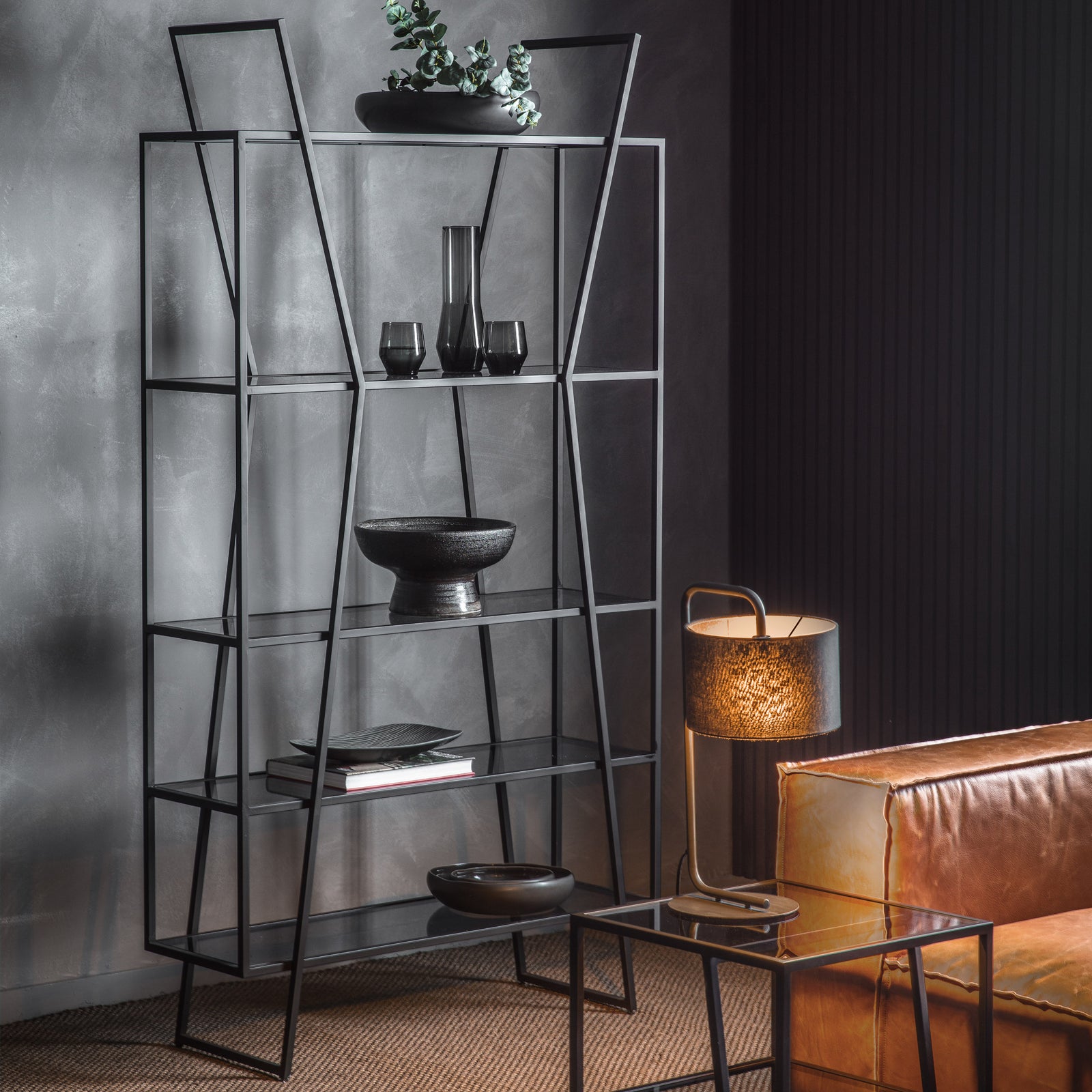 Cabinet Display Unit Black lifestyle