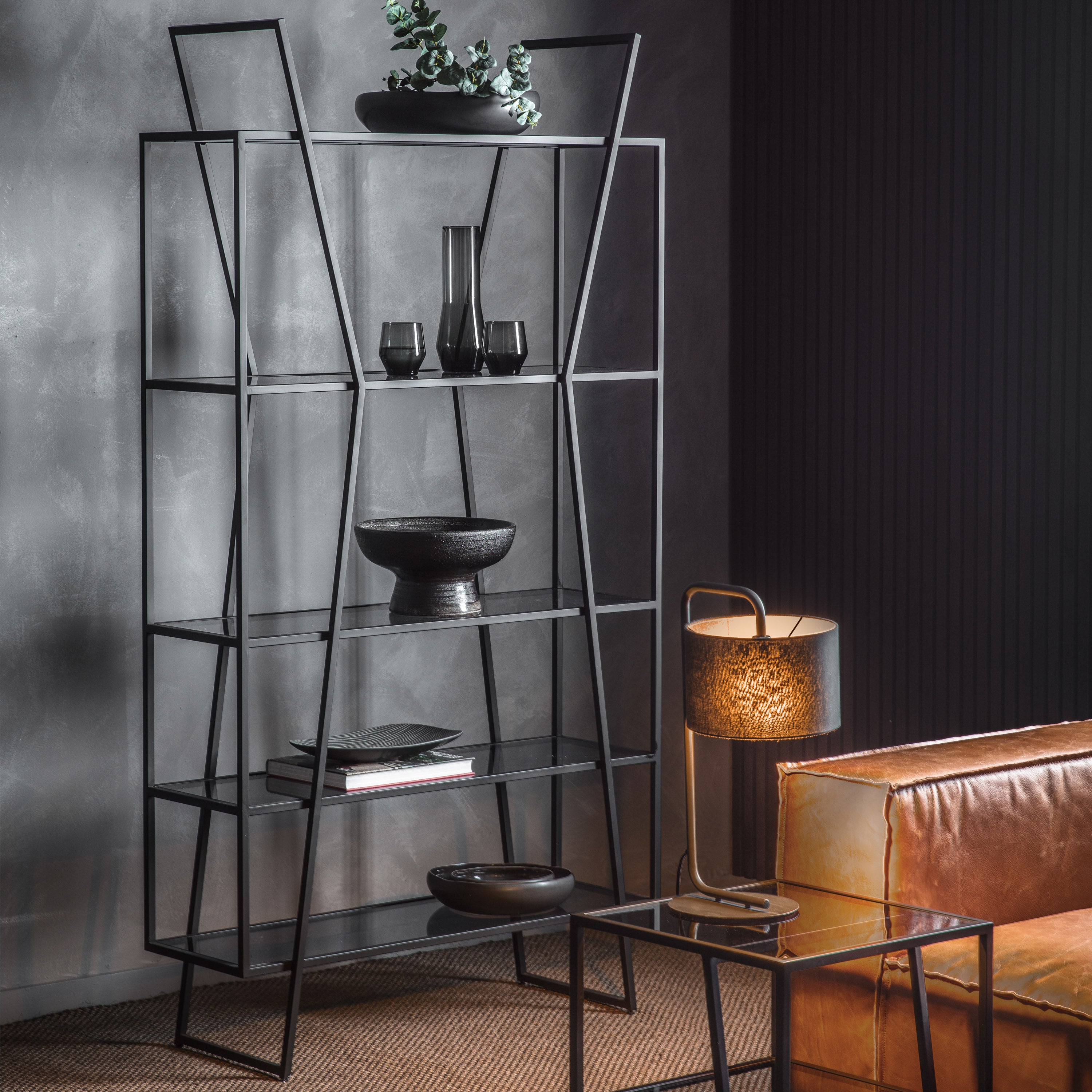 Cabinet Display Unit Black lifestyle