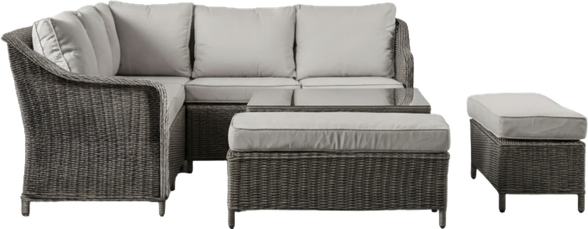Tuscan Square Outdoor Dining Set Grey