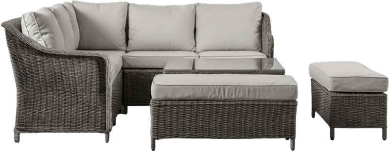 Tuscan Square Outdoor Dining Set Grey