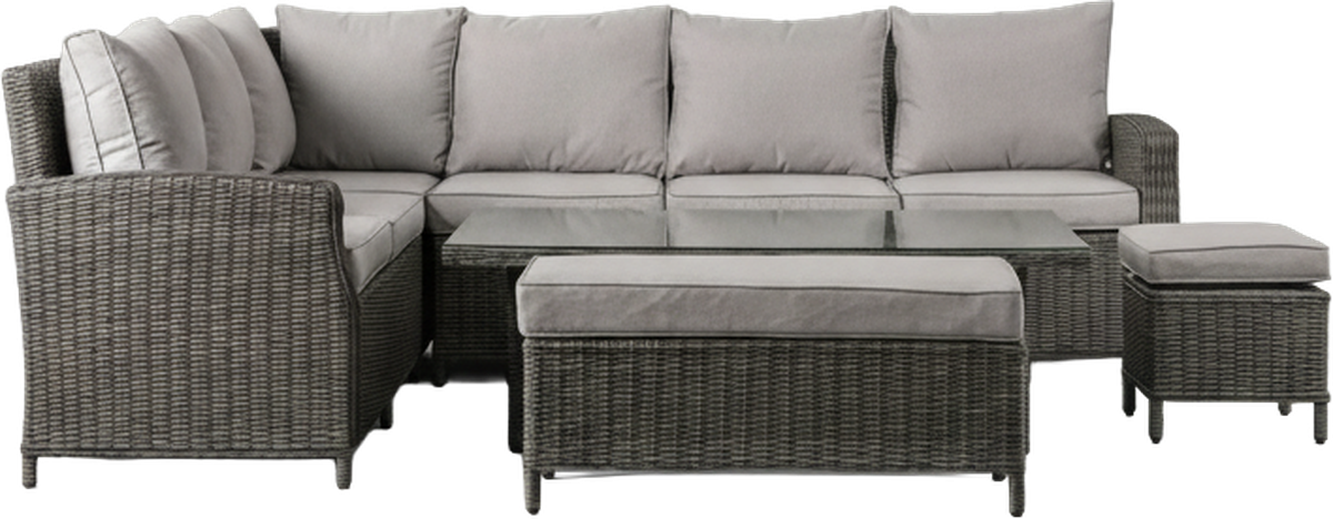 Tuscan Rectangular Outdoor Dining Set Grey