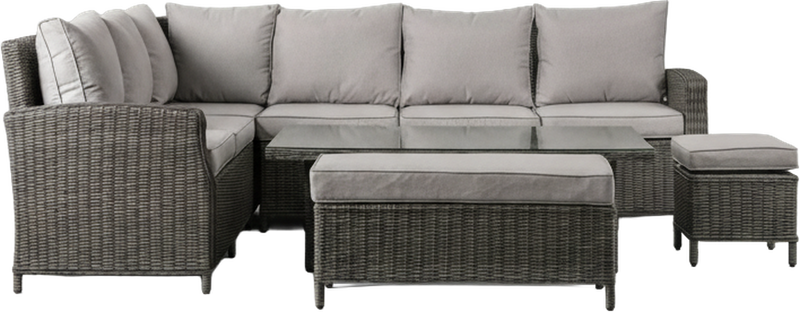 Tuscan Rectangular Outdoor Dining Set Grey