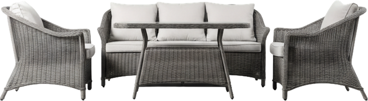 Petra Outdoor Dining Set Grey