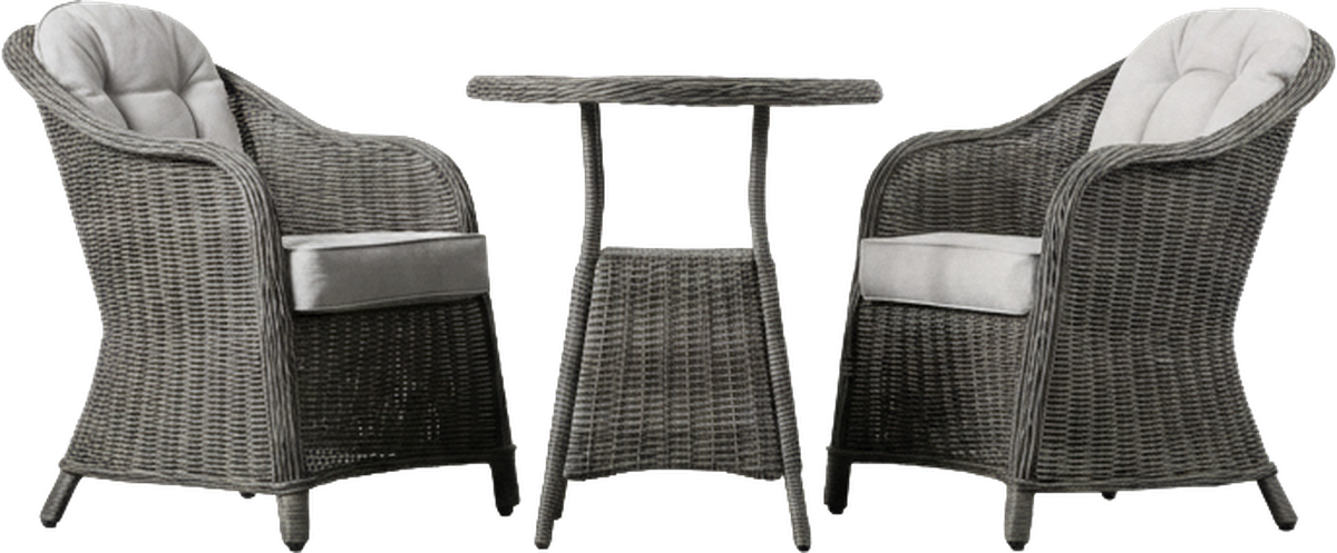 Riviera Outdoor Bistro Set Grey