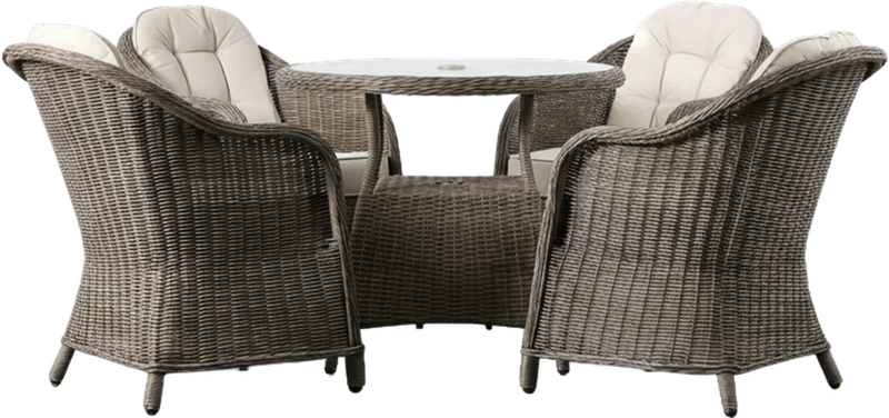 Riviera Round Outdoor Dining Set Natural