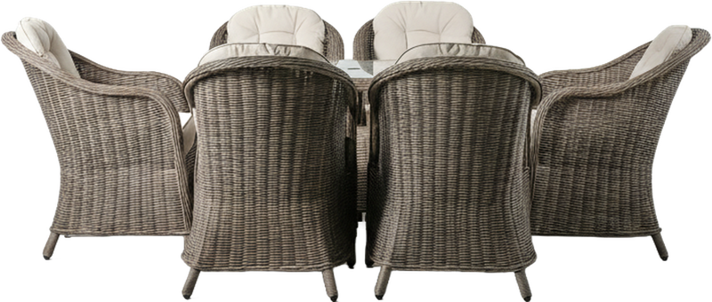 Riviera 6 Seater Outdoor Dining Set Natural
