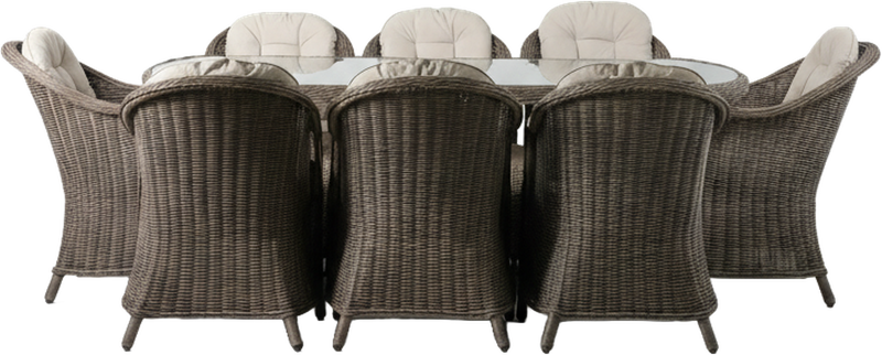 Riviera 8 Seater Outdoor Dining Set Natural
