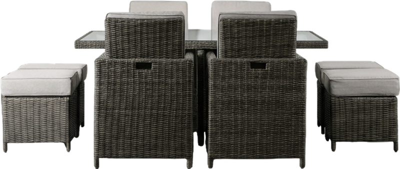 Capri 8 Seater Outdoor Dining Set Grey