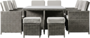 Capri 10 Seater Outdoor Dining Set Grey