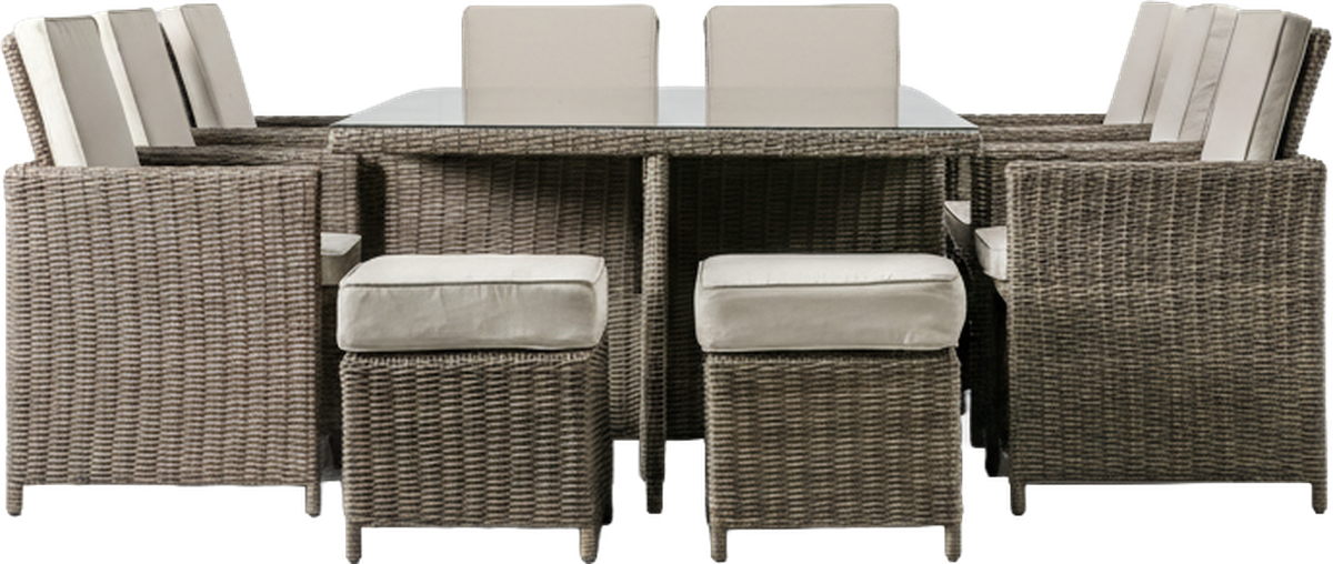 Capri 10 Seater Outdoor Dining Set Natural