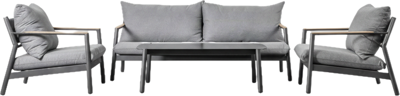 Cannes Outdoor Lounge Set Charcoal