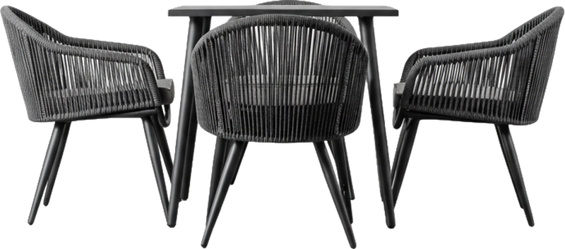Cassis Outdoor Bistro Set Charcoal