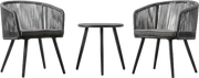Cassis Outdoor Bistro Set Charcoal