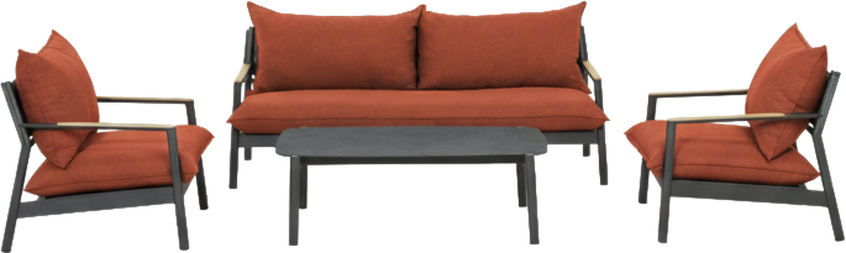 Cannes Outdoor Lounge Set Orange