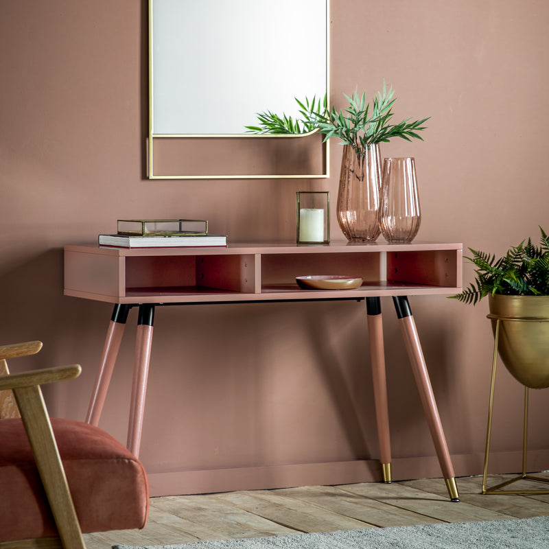 Amber Console Table Pink lifestyle