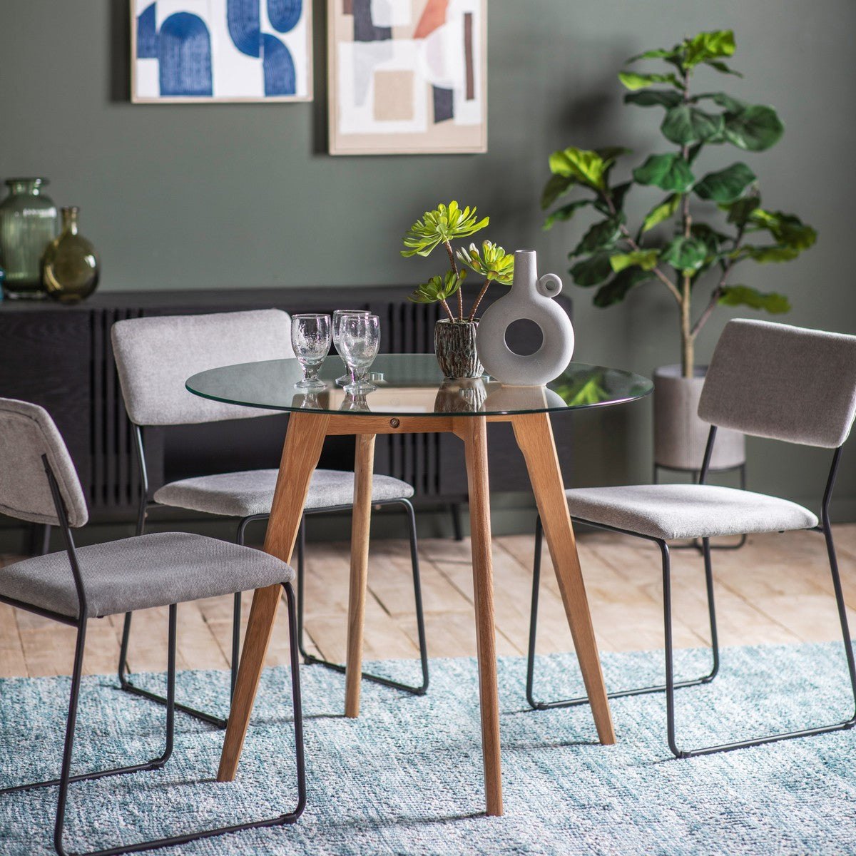Grove Round Dining Table Oak lifestyle