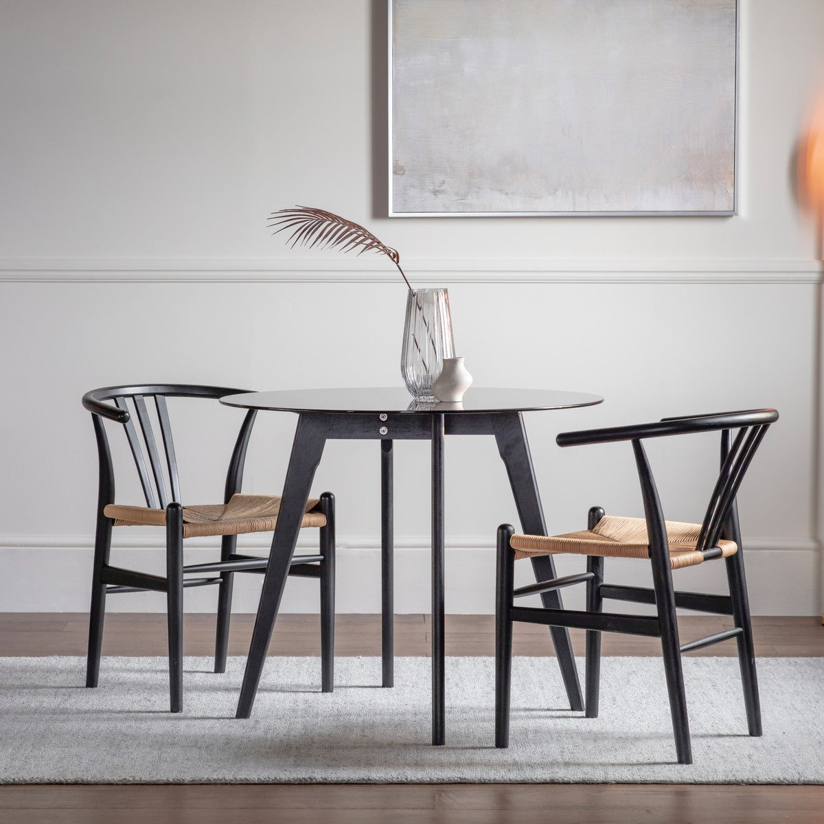 Grove Round Dining Table Black lifestyle