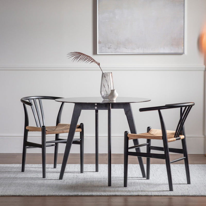 Grove Round Dining Table Black lifestyle