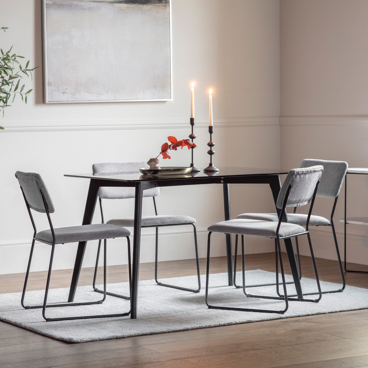 Grove Rectangular Dining Table Black lifestyle