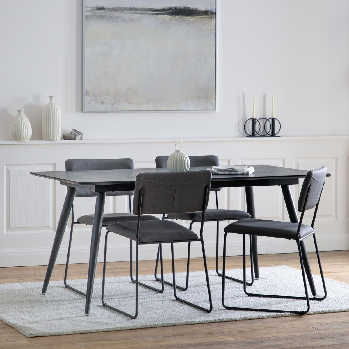 Hepplewhite Dining Table Black lifestyle