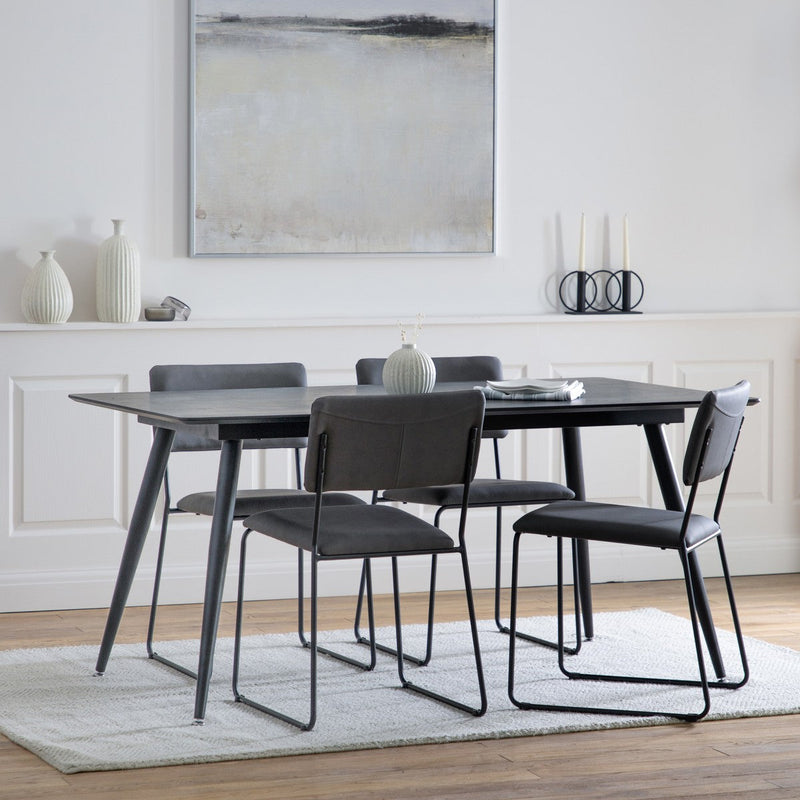 Hepplewhite Dining Table Black lifestyle