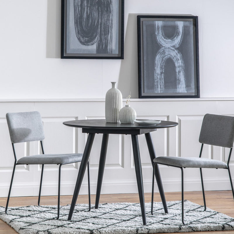 Hepplewhite Round Dining Table Black lifestyle